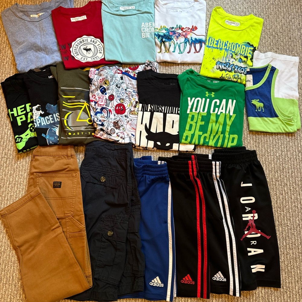 18-pc Bundle Boys 10-11  Graphic Tees, Tanks, Shorts and Pants